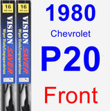 Front Wiper Blade Pack for 1980 Chevrolet P20 - Vision Saver