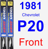 Front Wiper Blade Pack for 1981 Chevrolet P20 - Vision Saver