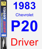 Driver Wiper Blade for 1983 Chevrolet P20 - Vision Saver