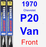 Front Wiper Blade Pack for 1970 Chevrolet P20 Van - Vision Saver