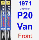 Front Wiper Blade Pack for 1971 Chevrolet P20 Van - Vision Saver