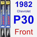 Front Wiper Blade Pack for 1982 Chevrolet P30 - Vision Saver