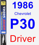 Driver Wiper Blade for 1986 Chevrolet P30 - Vision Saver