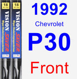 Front Wiper Blade Pack for 1992 Chevrolet P30 - Vision Saver