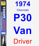 Driver Wiper Blade for 1974 Chevrolet P30 Van - Vision Saver