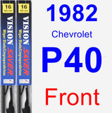 Front Wiper Blade Pack for 1982 Chevrolet P40 - Vision Saver