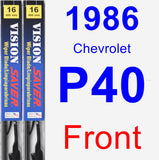 Front Wiper Blade Pack for 1986 Chevrolet P40 - Vision Saver