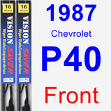 Front Wiper Blade Pack for 1987 Chevrolet P40 - Vision Saver