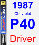 Driver Wiper Blade for 1987 Chevrolet P40 - Vision Saver