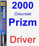 Driver Wiper Blade for 2000 Chevrolet Prizm - Vision Saver