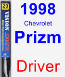 Driver Wiper Blade for 1998 Chevrolet Prizm - Vision Saver