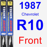 Front Wiper Blade Pack for 1987 Chevrolet R10 - Vision Saver