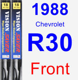 Front Wiper Blade Pack for 1988 Chevrolet R30 - Vision Saver