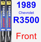 Front Wiper Blade Pack for 1989 Chevrolet R3500 - Vision Saver