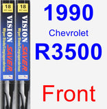 Front Wiper Blade Pack for 1990 Chevrolet R3500 - Vision Saver