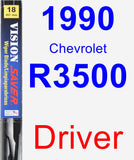 Driver Wiper Blade for 1990 Chevrolet R3500 - Vision Saver