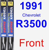 Front Wiper Blade Pack for 1991 Chevrolet R3500 - Vision Saver