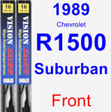 Front Wiper Blade Pack for 1989 Chevrolet R1500 Suburban - Vision Saver