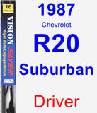 Driver Wiper Blade for 1987 Chevrolet R20 Suburban - Vision Saver