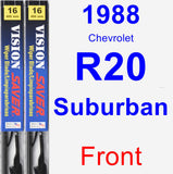 Front Wiper Blade Pack for 1988 Chevrolet R20 Suburban - Vision Saver