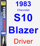 Driver Wiper Blade for 1983 Chevrolet S10 Blazer - Vision Saver