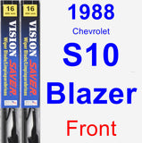 Front Wiper Blade Pack for 1988 Chevrolet S10 Blazer - Vision Saver