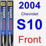 Front Wiper Blade Pack for 2004 Chevrolet S10 - Vision Saver