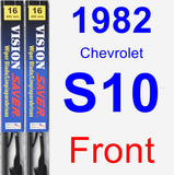 Front Wiper Blade Pack for 1982 Chevrolet S10 - Vision Saver