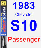 Passenger Wiper Blade for 1983 Chevrolet S10 - Vision Saver