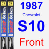 Front Wiper Blade Pack for 1987 Chevrolet S10 - Vision Saver