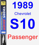 Passenger Wiper Blade for 1989 Chevrolet S10 - Vision Saver