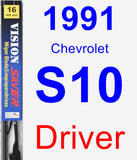 Driver Wiper Blade for 1991 Chevrolet S10 - Vision Saver