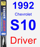 Driver Wiper Blade for 1992 Chevrolet S10 - Vision Saver