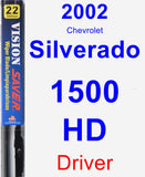 Driver Wiper Blade for 2002 Chevrolet Silverado 1500 HD - Vision Saver