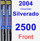 Front Wiper Blade Pack for 2004 Chevrolet Silverado 2500 - Vision Saver