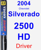 Driver Wiper Blade for 2004 Chevrolet Silverado 2500 HD - Vision Saver