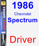 Driver Wiper Blade for 1986 Chevrolet Spectrum - Vision Saver