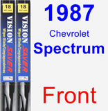 Front Wiper Blade Pack for 1987 Chevrolet Spectrum - Vision Saver