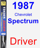 Driver Wiper Blade for 1987 Chevrolet Spectrum - Vision Saver