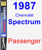 Passenger Wiper Blade for 1987 Chevrolet Spectrum - Vision Saver