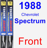 Front Wiper Blade Pack for 1988 Chevrolet Spectrum - Vision Saver