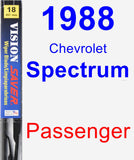 Passenger Wiper Blade for 1988 Chevrolet Spectrum - Vision Saver