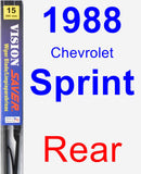 Rear Wiper Blade for 1988 Chevrolet Sprint - Vision Saver