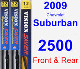 Front & Rear Wiper Blade Pack for 2009 Chevrolet Suburban 2500 - Vision Saver