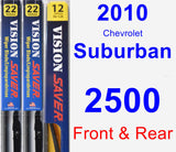 Front & Rear Wiper Blade Pack for 2010 Chevrolet Suburban 2500 - Vision Saver