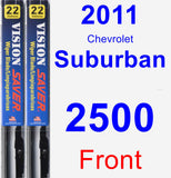 Front Wiper Blade Pack for 2011 Chevrolet Suburban 2500 - Vision Saver