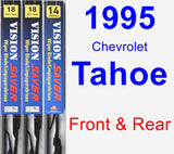 Front & Rear Wiper Blade Pack for 1995 Chevrolet Tahoe - Vision Saver