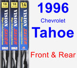 Front & Rear Wiper Blade Pack for 1996 Chevrolet Tahoe - Vision Saver