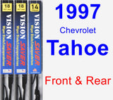 Front & Rear Wiper Blade Pack for 1997 Chevrolet Tahoe - Vision Saver