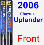 Front Wiper Blade Pack for 2006 Chevrolet Uplander - Vision Saver